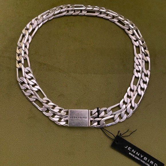 Jenny Bird Brushed Silver Dual Necklace - Picture 1 of 3